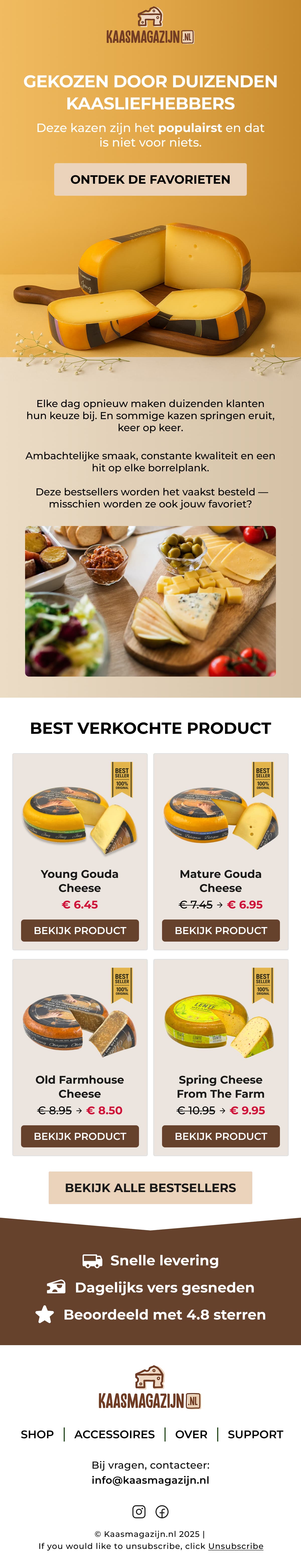 Kaasmagazijn - Bestsellers Nieuwsbrief